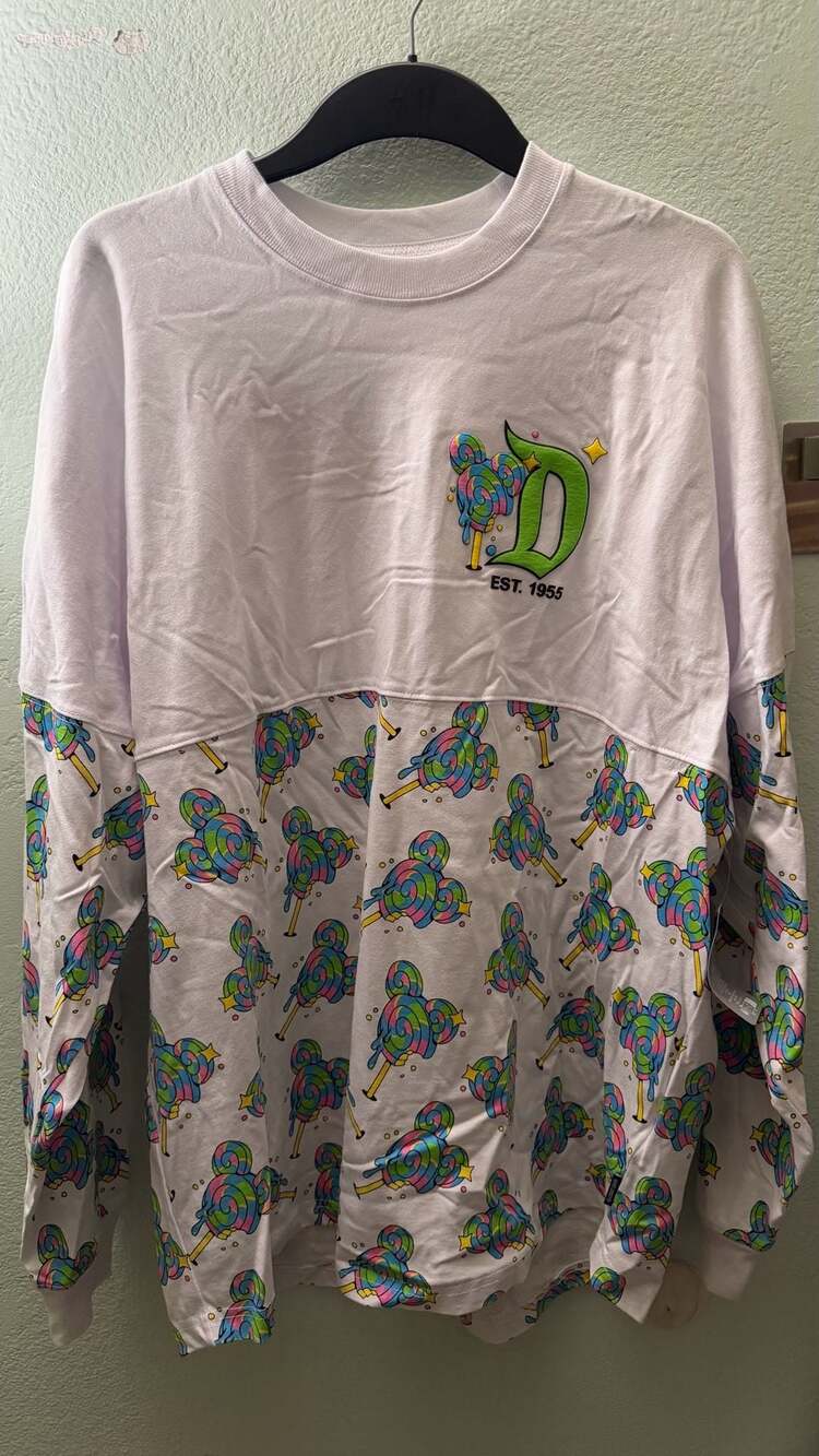 Disneyland Resort Mickey Lollipop Spirit Jersey Long Sleeve Shirt White